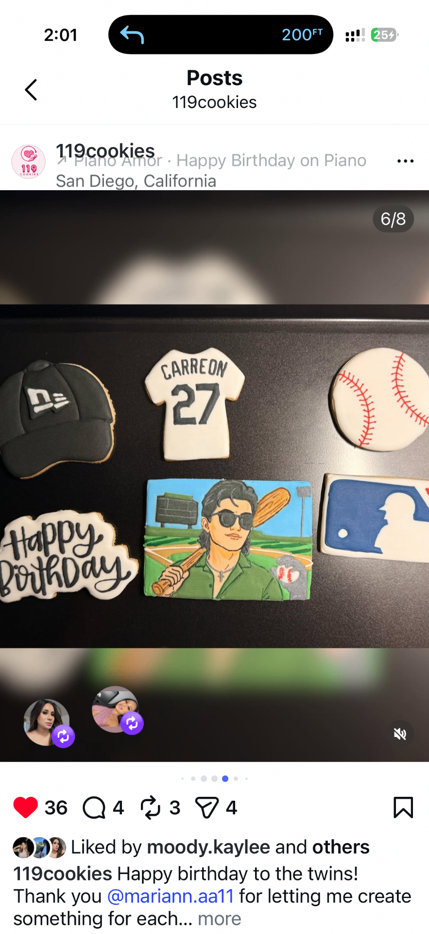 Baseball themed cookies